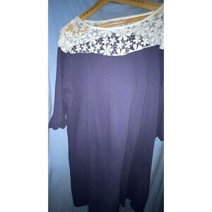 Women Cotton Linen Lace Neck Blue/White Summer Sleeveless Sundresses Dresses